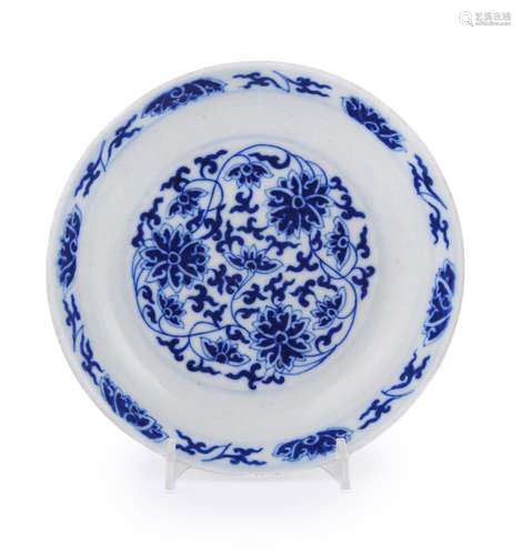 A Chinese blue and white dish