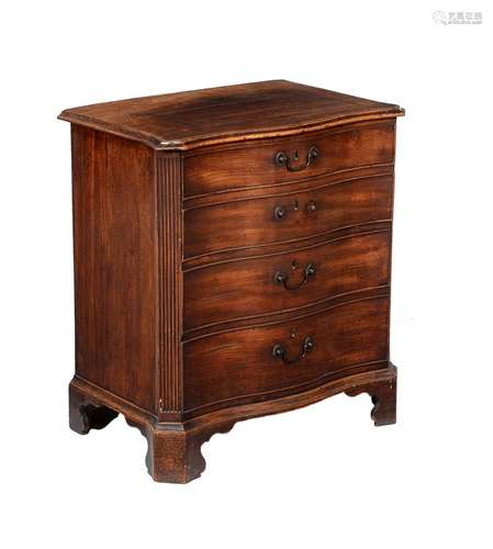 A George III mahogany night commode or thunder-box