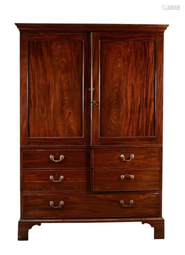 A George III mahogany wardrobe