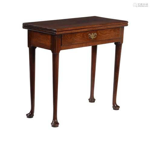 A George II mahogany folding tea table