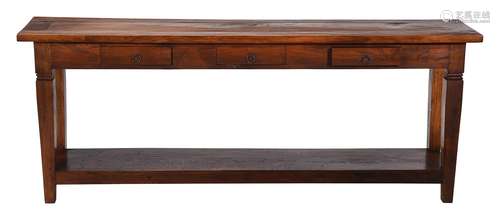 A Chinese hardwood console table