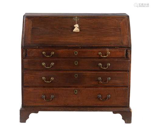 A George III oak bureau