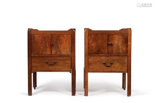 A matched pair of George III night commodes