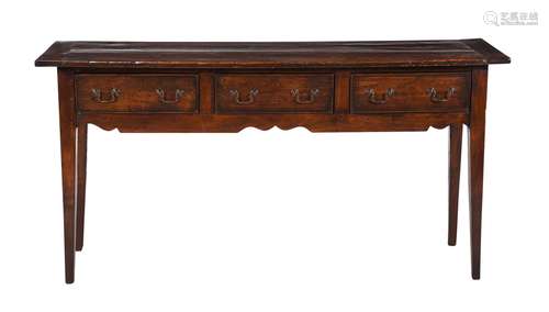 A George III oak dresser base