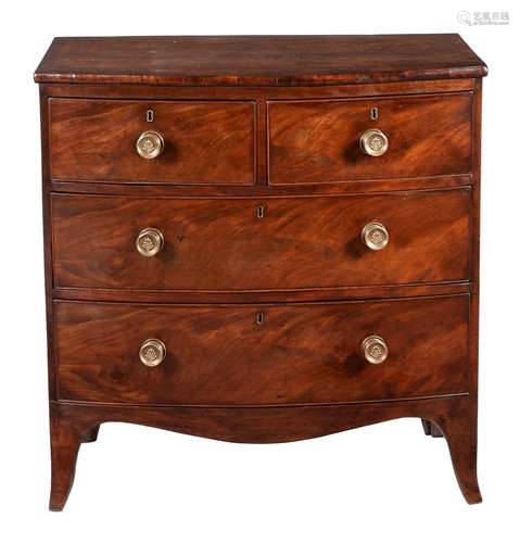 A Regency mahogany bowfront chest of drawers