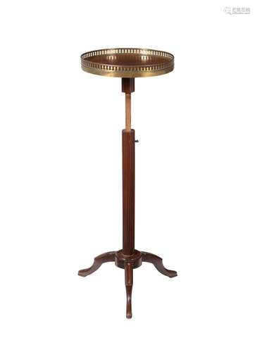 A Louis Philippe mahogany and 'plum pudding' mahogany tripod...