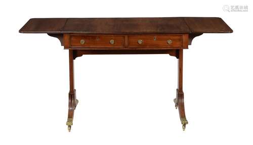 A late George III mahogany sofa table