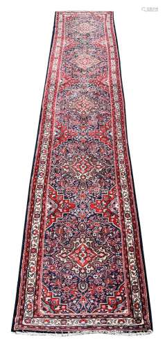 A Persian Bijar runner or gallery carpet