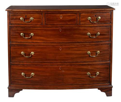 A Scottish George III bowfront chest of drawers