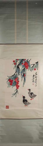 A Chinese painting, Lou Shibai mark