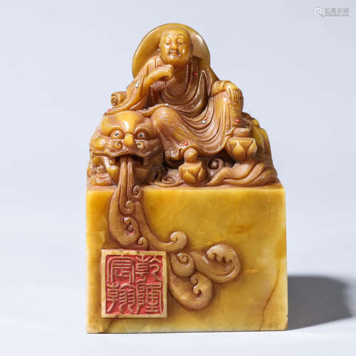 A Tianhuang stone carved arhat seal