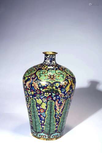 A Cloisonne Enamel Floral Vase