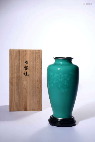 A Qibaoshao Enamel Floral Vase