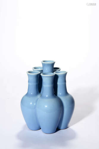 A Blue Glaze Six Spouts Vase