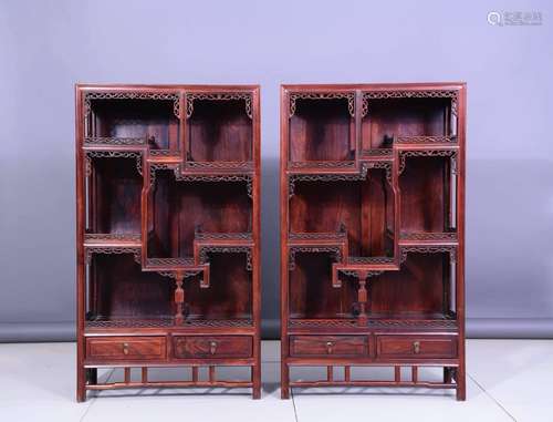 A Pair Of Rosewood Cabinets