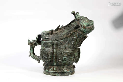 A Bronze Beast Shaped Vessel