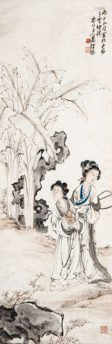 徐操 （1899－1961） 仕女 设色纸本 立轴