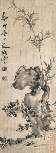 陈淳（1483－1544） 竹石图 水墨纸本 立轴