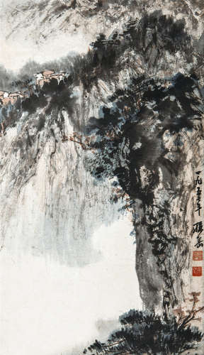 孙克纲（1923－2007） 山水 设色纸本 立轴