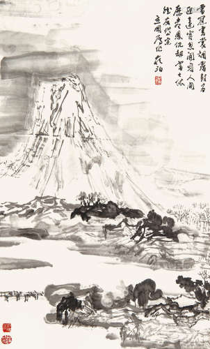 王学仲（1925－2013） 富士山 水墨纸本 立轴