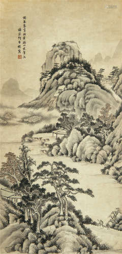 何维朴（1842－1922） 山水 水墨纸本 立轴