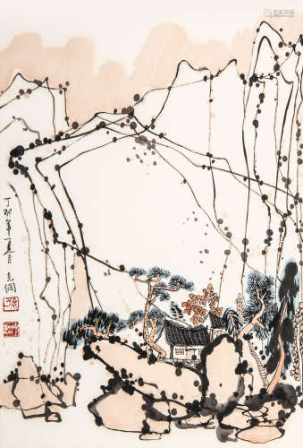 孙克纲（1923－2007） 山水 设色纸本 立轴