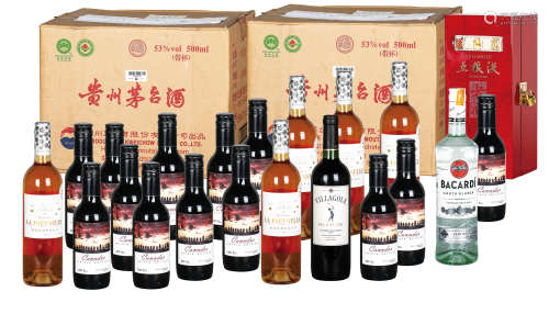 2011年贵州茅台酒（原箱）与白酒组合
