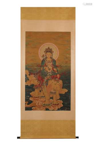 Vertical Painting: Avalokitesvara by Ding Guanpeng