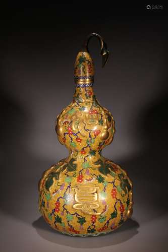 Gourd-shaped Cloisonne Vase