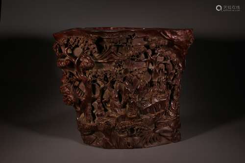 Red Sandalwood Big Brush Pot