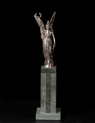 Silver Statue of The Italian Goddess of Victory