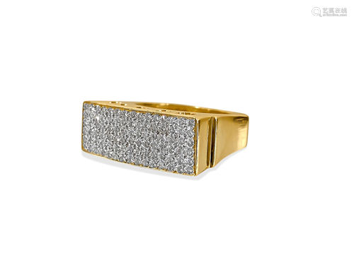 Contemporary 3.00 Carat Diamond 18K Gold Cluster Ring