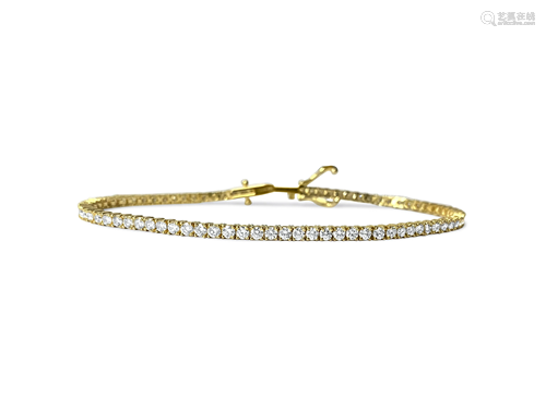 Unisex 4.00ct VVS Diamond Tennis Bracelet