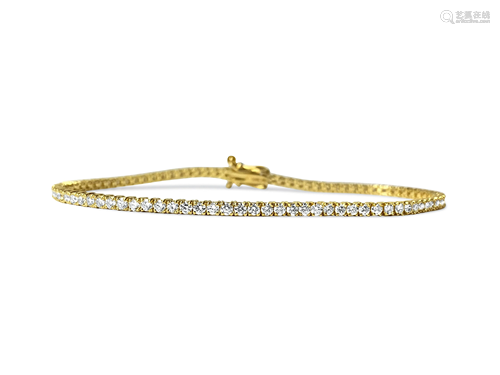 3.52ct VVS Diamond Tennis Bracelet Unisex