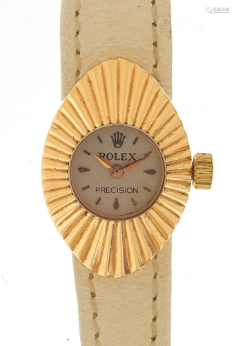 Rolex, ladies 18ct gold Precision manual...