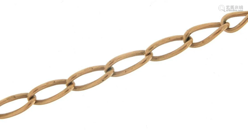 Victorian 9ct rose gold bracelet, 40cm i...