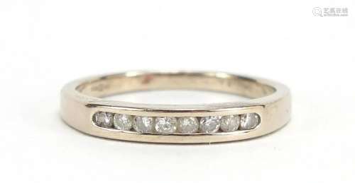 18ct gold diamond half eternity ring, ap...