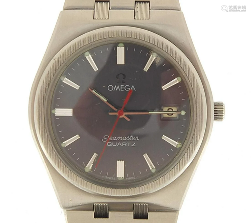 Omega, gentlemen's Seamaster quartz wris...