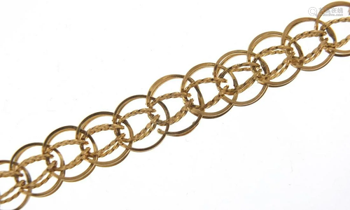 10ct gold multi link bracelet, 16cm in l...