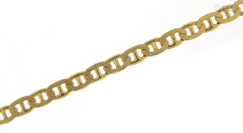14ct gold fancy link necklace, 52cm in l...