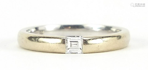 18ct white gold princess cut diamond rin...