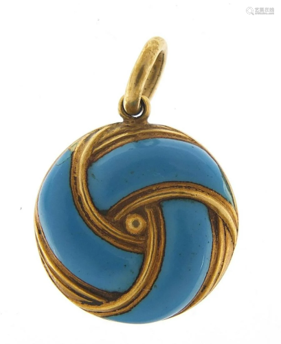 Early 19th century unmarked gold and blu...