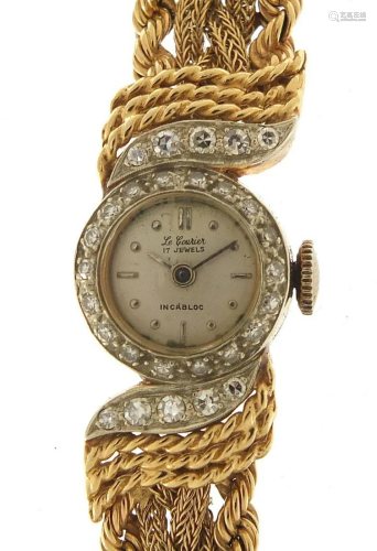 Le Courier, ladies 14ct gold and diamond...