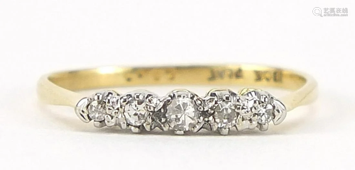 18ct gold and platinum graduated diamond...