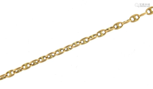 9ct gold gucci link necklace, 60cm in le...