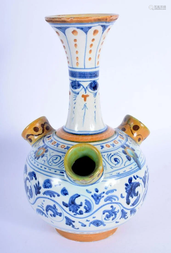 AN ANTIQUE ITALIAN CANTAGALLI FAIENCE GLAZED VASE…