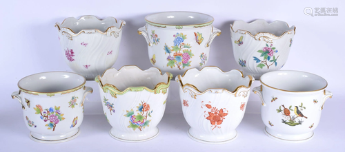 A COLLECTION OF SEVEN HUNGARIAN HEREND PORCELAIN