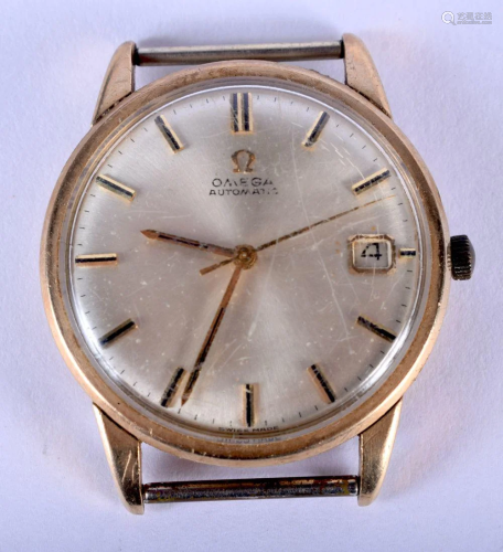 A VINTAGE OMEGA AUTOMATIC WATCH. 3.25 cm wide.