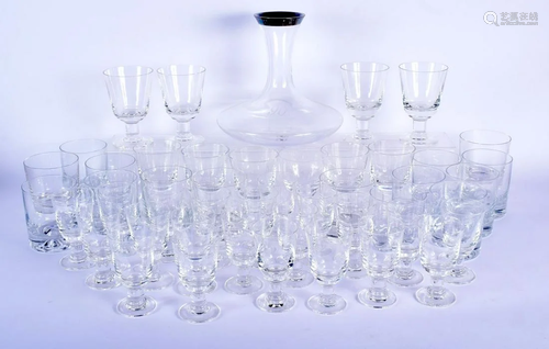 A COLLECTION OF CRYSTAL GLASSWARE in various forms and