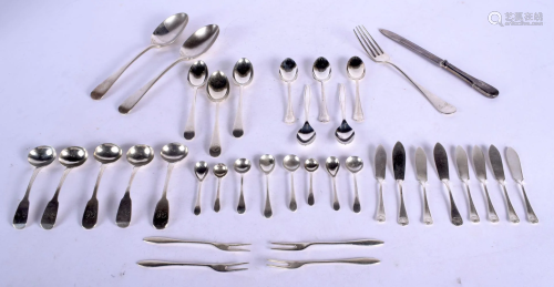 ASSORTED SILVER FLATWARE. London 1910 and later. 545